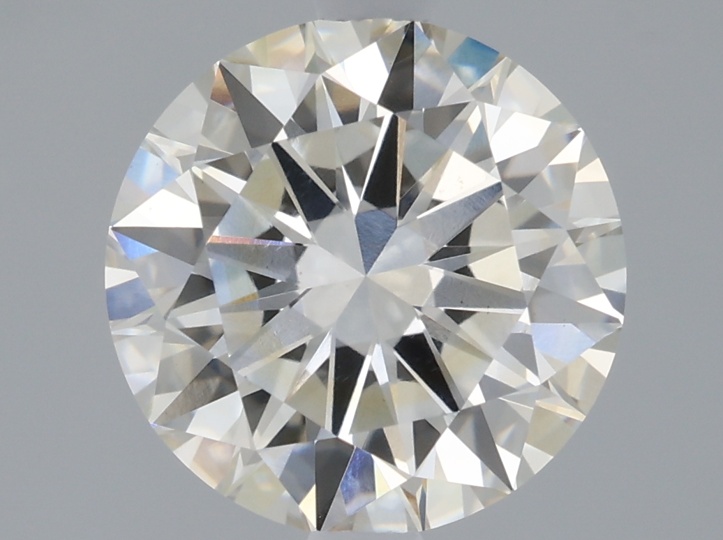 Actual 2.5 carat H Round lab-grown diamond
